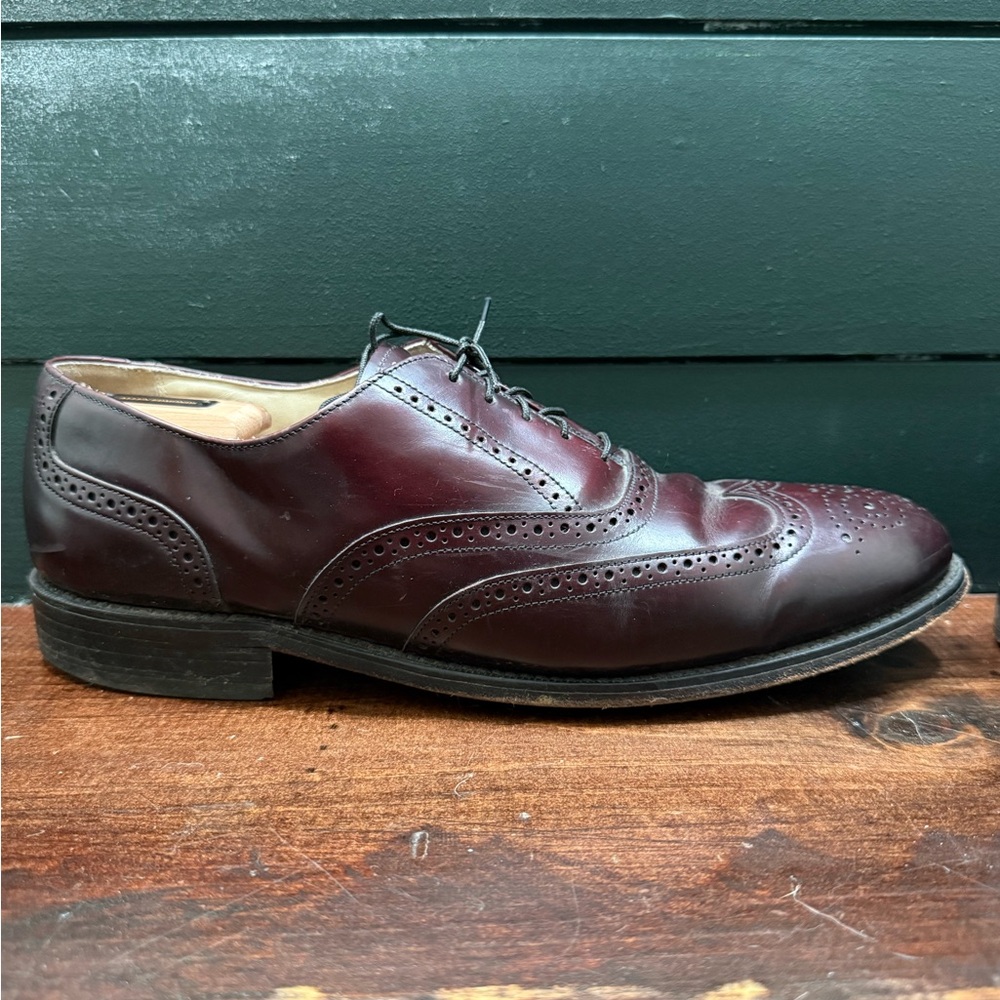 Bostonian 🇺🇸 Made in USA Men's Burgundy Wingtip Leather Oxfords 12 D